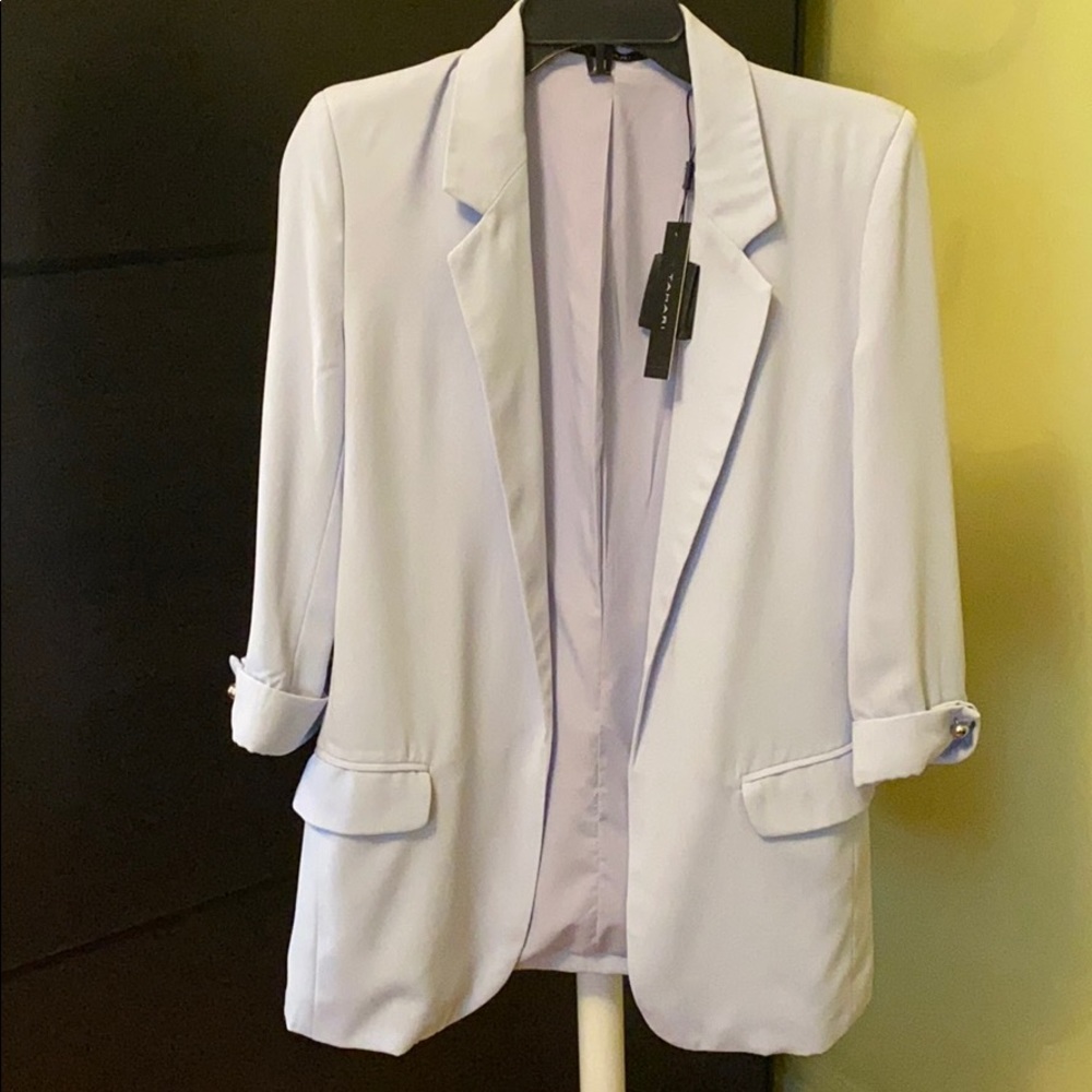 Tahari long sleeve jacket purple tint